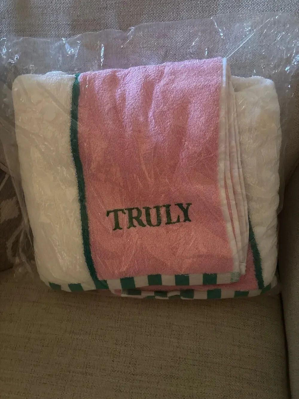 oversized Truly Beauty Terry Cloth Bath and Beach Towel- limited edition
